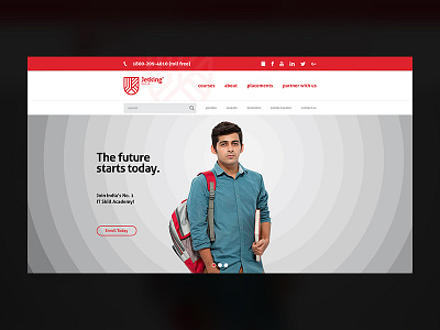 University Website clean home home page institute navigation typography ui university ux web web design website