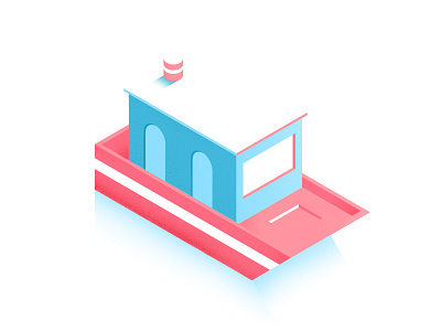 'B' is for boat 36daysoftype azulrecreo b boat color design fun illustration isometric sea toy type