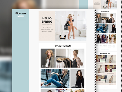 Bloemen Mode artica clothing fashion webdesign