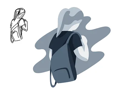 Unengaged Athlete flat illustration sketch sports swimming tritonwear