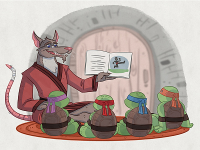 Story Time ninja turtles reading splinter story story time tmnt turtles