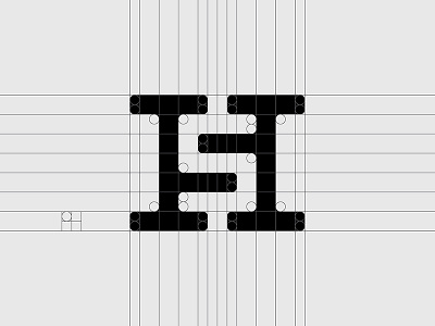 HS branding grid grid logo h identity initials logo minimal monogram s simple simplicity