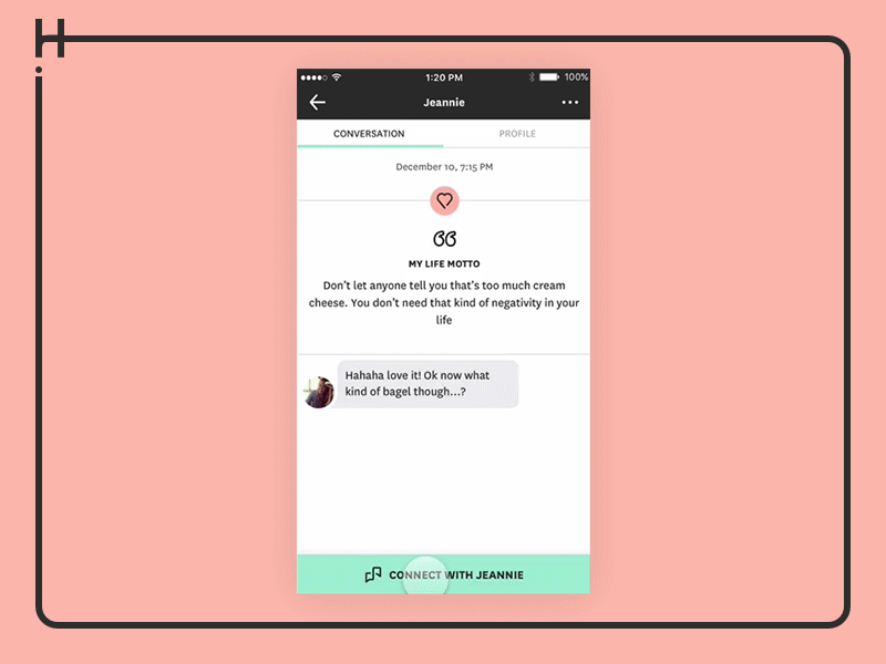 Hinge Connect app chat connection dating app framer hinge ios match mobile ui