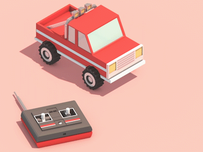 Childchood animation cartoony cinema4d design isometric lowpoly motion motiondesigh physics render
