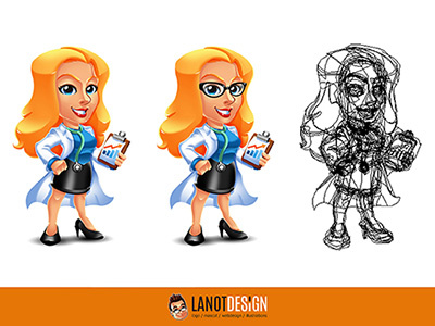 Veterinary Superwoman mascot mascot design mascot designer