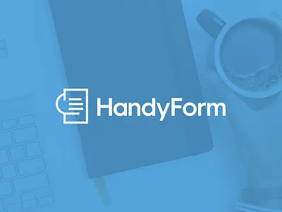 HandyForm app brand branding form hand handy icon logo mark note paper