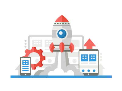 Speed up Your Apps and Websites app application device launch lift off mobile rocket shuttle site speed start up web