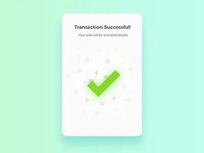 Transaction successful mobile version - VegFru fruits pattern success tick transaction