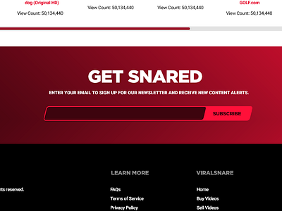 Newsletter Sign-up - Viralsnare.com design form newsletter pink red sign up ui web design