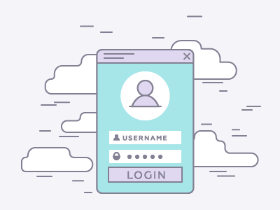 Login icon art bitcoin flat icon illustration line login miner vector web