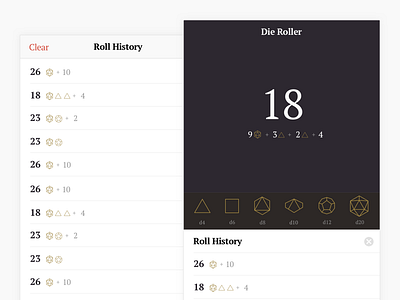 Die Roller App ui