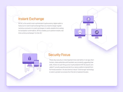 Benefits bitcoin services change crypto currency interface landing material design ui ux web design