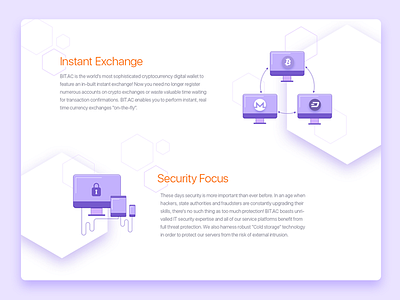 Benefits bitcoin services change crypto currency interface landing material design ui ux web design