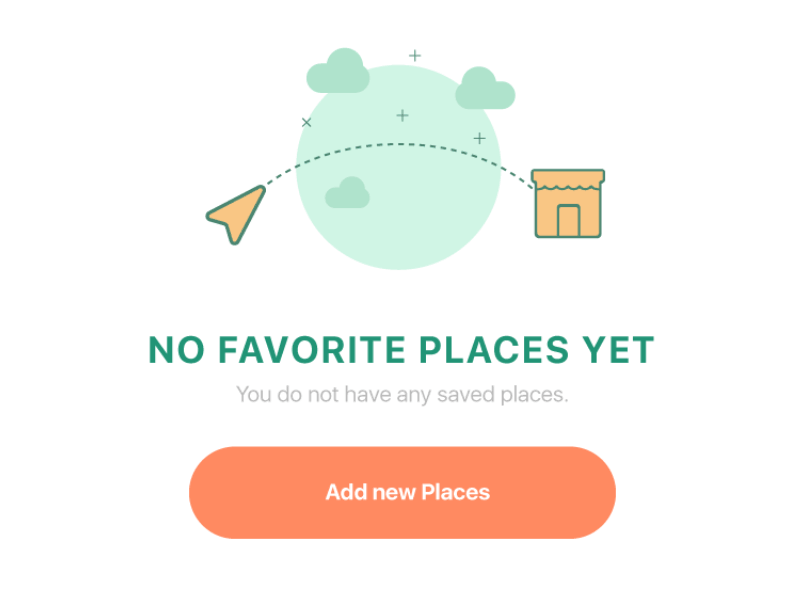 Empty State animation empty state illustration ios mobile navigation place