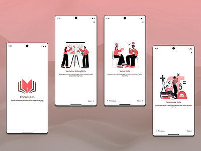 Master Your Competitive Exams with FocusHub 🎯📚 figma app design mobile app ui uiux