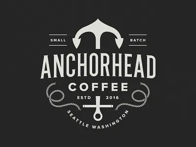 Anchorhead Coffee Co anchor anchorhead branding coffee coffee shop identity illustration maritime seattle seattle coffee washington