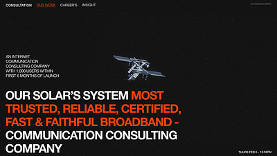 Broadband Consultation Landing Page graphic design ui