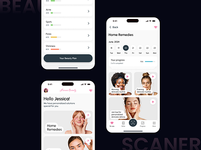 Forever beauty ai beautyaiinterface beautyanalysisapp beautyhealthtracker design personalizedbeautyplan skincarehealthreport skincarepersonalization skinhealthappdesign ui user experience ux