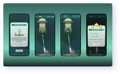 Game Design - Alien Onslaught: Laser Showdown game ui