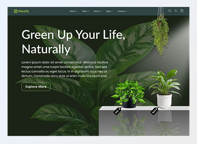 Plant-selling website hero section Ui-Ux Design 🌿 ecommerch green plant landing page plant plant landing page plant salling plant ui respondsive ui user friendly