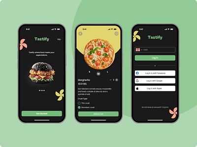 Food Delivery - Mobile App 🍔🍕 app app design delivery delivery app design food food app food app design food delivery app login menu mobile app ui ux