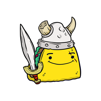 Taco Warrior illustration vector