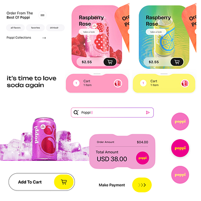 Poppi Drinks UX/UI Design poppi poppidrinks uxui uxuidesign