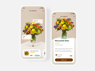 Flower shop mobile APP app application flower flowers interface mobile modern shop ui ux