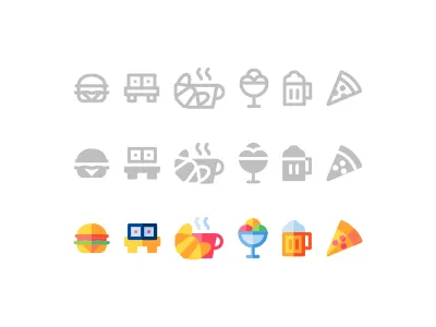 Food icons 2 color food fruit icon icons line linear minimalism minimalist vegetable