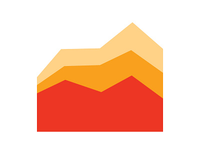 mMm flat graph letter m mountain
