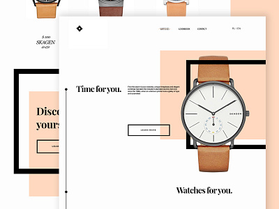 Watches web design landing page minimal watches web webdesign