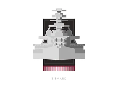 KMS Bismark germany illustration navy ship vector