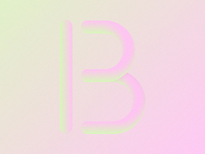 Day 2: B 36daysoftype blend gradient illustrator type