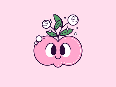 CUTIE character clean color cute flowers fruit happy illustration kids