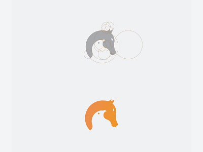 horse & Bird logo bird horse icon logo mark negative smart space