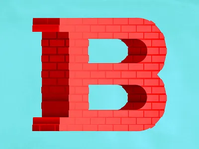 36 Days of Type - B b brick handlettering illustratedtype illustration letterb lettering typographic typography