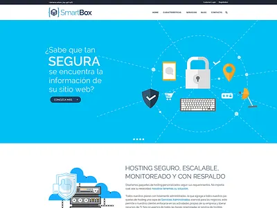 Smartbox design flat design interface layout minimal site web
