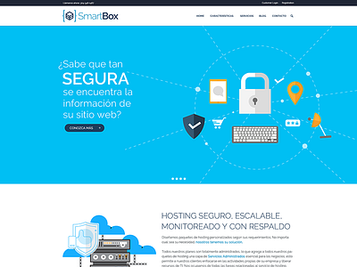 Smartbox design flat design interface layout minimal site web