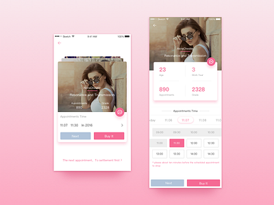 APP Page app chose pink sketch