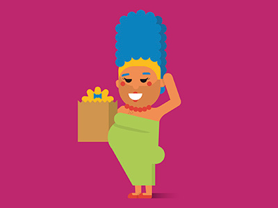 Marge Simpson character design design ilustracion ilustration marge picto simpsons vector