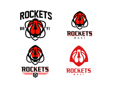 rockets icon basketsball handdraw leaguem logo mascot sportlogo