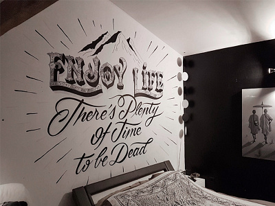 Enjoy Life ! lettering painting posca typography