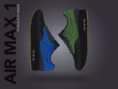 Air Max One VT Blue/Green air illustrator max nike one