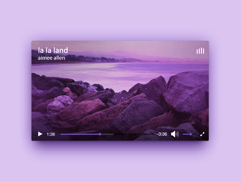 La la land la land music player purple