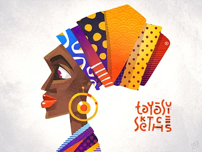 The national colors afrika apple character color drawing illustration sketch sketches tayasui woman