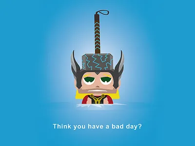 Mini Avengers - Bad Day avengers badday funny hero marvel marvelart marvelcomics the avengers thor vectorart vectorartist vectorillustration