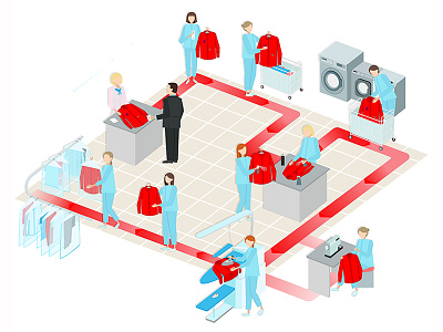 Apetta dry-clean design dry clean illustration process shirt