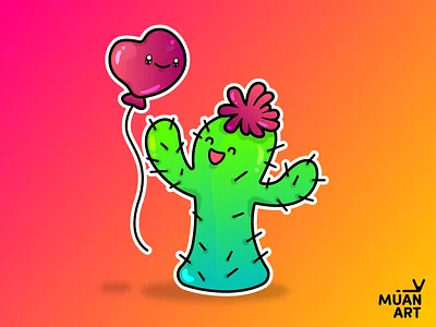 Muanart character color gradient happy illustration kids muanart