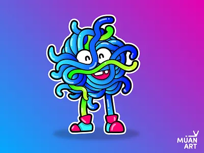 Enredado character color gradient happy illustration kids muanart