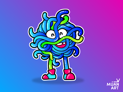 Enredado character color gradient happy illustration kids muanart